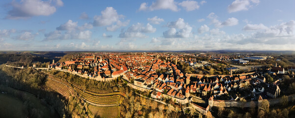 Luftbild von Rothenburg ob der Tauber Panorama