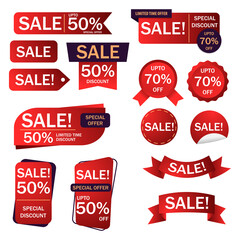 banner tag sale special offer collection set