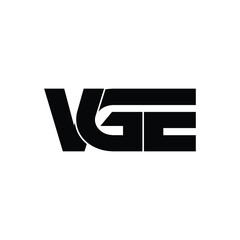 VGE letter monogram logo design vector