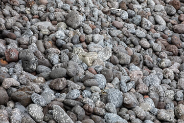 A rocky beach on the north coast of Madeira. Portugal