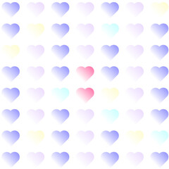 Background from multicolored, gradient hearts.