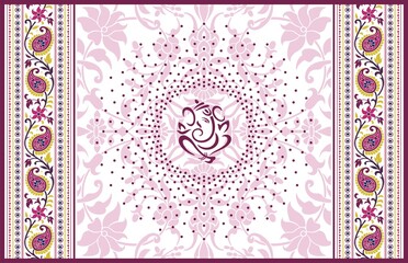 Ganesha, wedding card, royal Rajasthan, India	