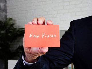 Business concept about New Vision H with inscription on the sheet.
