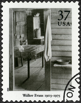 USA - 2002: shows Photo by Walker Evans (1903-1975), Washroom and Dining Area of Floyd Burroughs Home, Hale County, Alabama, series Masters of American Photography, 2002