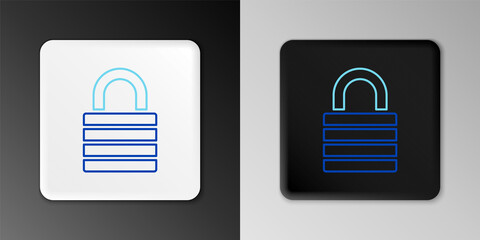 Line Lock icon isolated on grey background. Padlock sign. Security, safety, protection, privacy concept. Colorful outline concept. Vector.