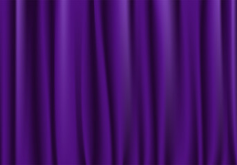 Illustration of purple curtains. Vector illustration.