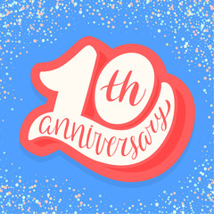 10th anniversary card.
