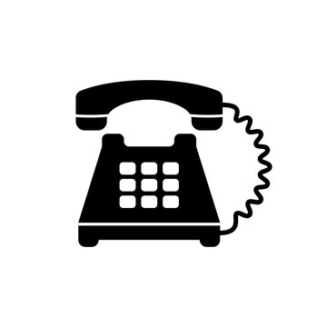 recommend clip art: black retro telephone icon