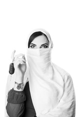 woman wearing a veil