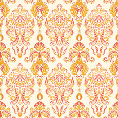 Vintage floral seamless patten. Classic Baroque wallpaper. seamless vector background