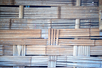 Weaving of Bamboo Wall Texture