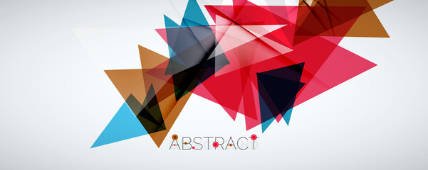 Geometric abstract background. Color triangle shapes. Vector illustration for covers, banners, flyers and posters and other designs