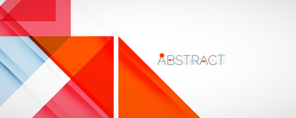 Fototapeta premium Set of vector triangle geometric backgrounds. Vector illustration for covers, banners, flyers and posters and other designs