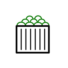 Bin icon. Vector illustration. Line bin.
