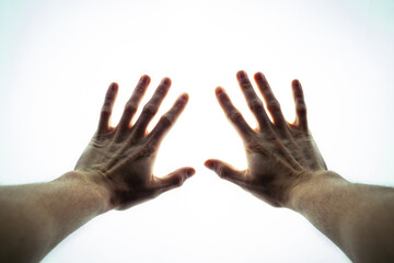 Outstretched Hands In the Light - Powered by Adobe