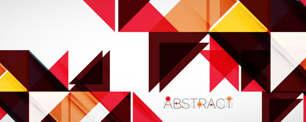 Geometric abstract background. Techno color triangle shapes. Vector illustration for covers, banners, flyers and posters and other designs