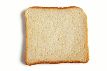 slice of bread on a white background
