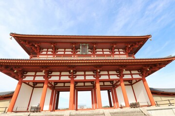 平城京　大極殿と朱雀門