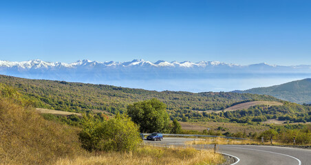 Panoramic view from Gombori Pass, Georgia