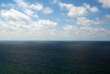Naklejka na ściany i meble Black Sea landscape from a bird's eye view.