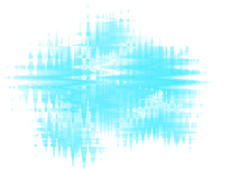 Beautiful abstract wavy effects light blue watercolor on white background. The concept for for design, wallpaper, banner...