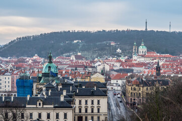 Fototapeta na wymiar View on Prague from Hradcany hill