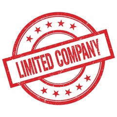 LIMITED COMPANY text written on red vintage round stamp.