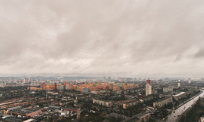 Fototapeta na wymiar top view of the Kyiv city Ukraine