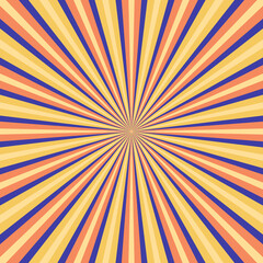 Rays vector yellow beams element. Sunburst shape. Radiating radial lines. Abstract circular shape.