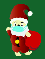 santa claus with christmas tree