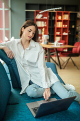 using laptop at home