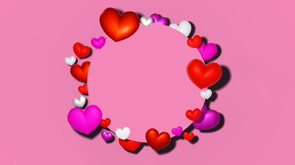 heart abstract background 3D render