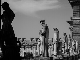 statues at the Louvre museum