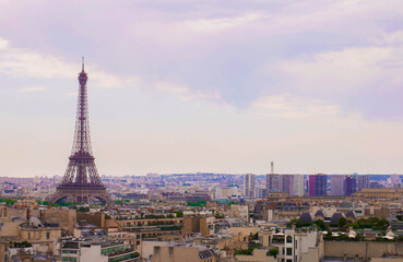View of Paris with Eiffel tower