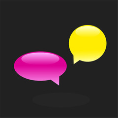 Set of chat icons, speech bubbles