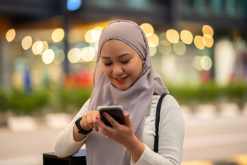 Young teenager waiting vehicle at stop station.