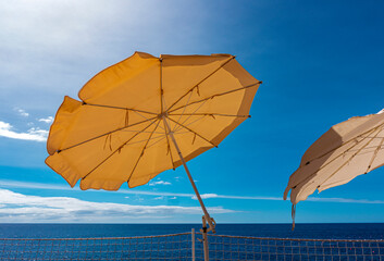 Beach umbrella by the sea