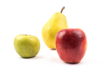 Apple and pear isolated composition