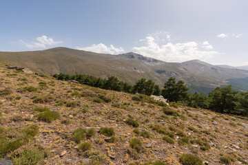 mountainous landscape of Sierra Nevada in southern Spain