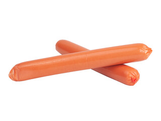 Tasty sausage appetizer isolated on the white