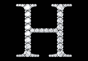 diamond letters with gemstones (high resolution 3D image)