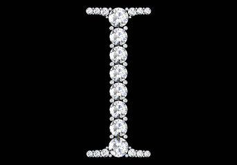 diamond letters with gemstones (high resolution 3D image)