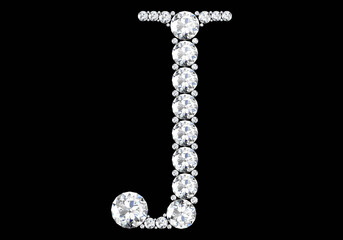 Obraz premium diamond letters with gemstones (high resolution 3D image)