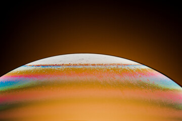 Half of a soap bubble, an abstract semicircle background. The model of the cosmos or the planets