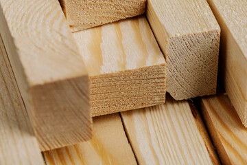 Wooden slats. Natural wood background texture of boards