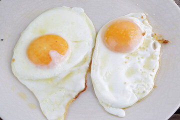 fresh fried eggs for breakfast