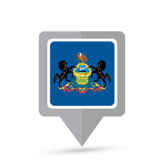 Pennsylvania state flag map icon