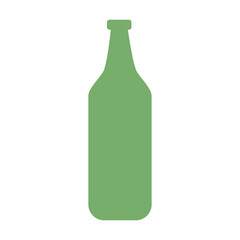 Beer bottle flat simple graphic clipart vector illustration or icon isolated