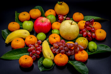 fruits on a white background