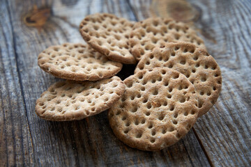 Crispy bread closeup